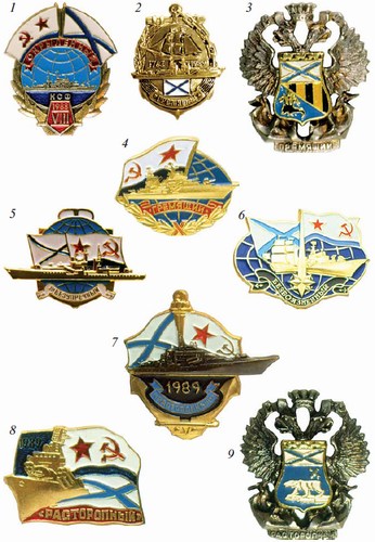Знак О вступлении в состав КСФ эскадренного миноносца «Окрыленный»