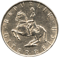 реверс 5 шилингов 1969 Австрия