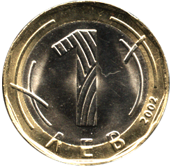 аверс 1 лев 2002 год Болгария