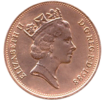 2 пенса 1988 Англия 