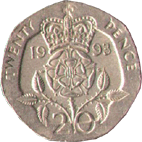 20 пенсов 1993 Англия