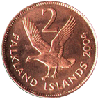 2 penny 2004 год Фолклендские Острова 