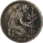 50 пфенниг 1990 ФРГ