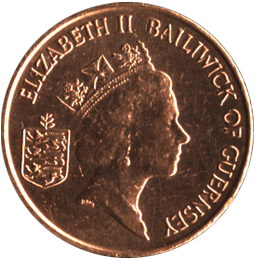 two pence Guernsey 1989 year