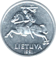 1 цент 1991 год Литва