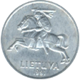 2 цента 1991 год Литва