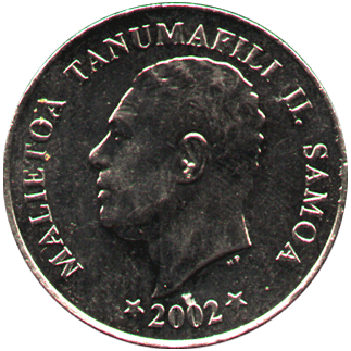 реверс 50 сене 2002 год Самоа Западное