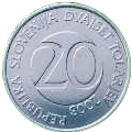 20 толаров 2004 год Словения